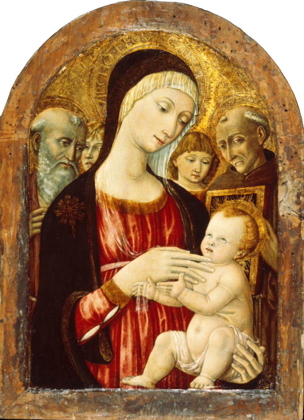 virgin and child with saints and angels 